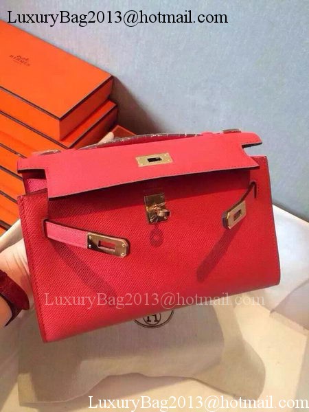 Hermes MINI Kelly 22cm Tote Bag Calfskin Leather K22 Red Hermes MINI Kelly 22cm Tote Bag Calfskin Leather K22 Red