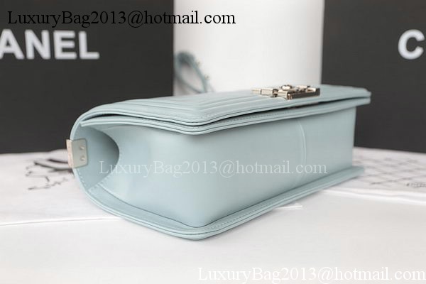 Boy Chanel Flap Bag Original Chevron Sheepskin A67025 Light Blue Boy Chanel Flap Bag Original Chevron Sheepskin A67025 Light Blue
