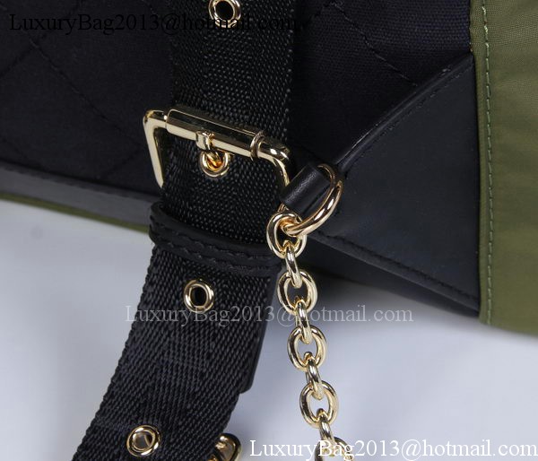 Burberry Large Backpack Fabric BU41048 Green Burberry Large Backpack Fabric BU41048 Green