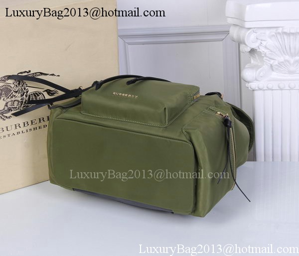 Burberry Large Backpack Fabric BU41048 Green Burberry Large Backpack Fabric BU41048 Green