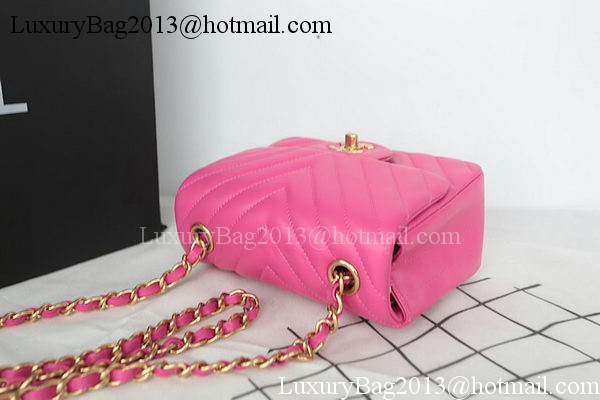 Chanel Classic MINI Flap Bag Sheepskin Leather A1115 Rose Chanel Classic MINI Flap Bag Sheepskin Leather A1115 Rose