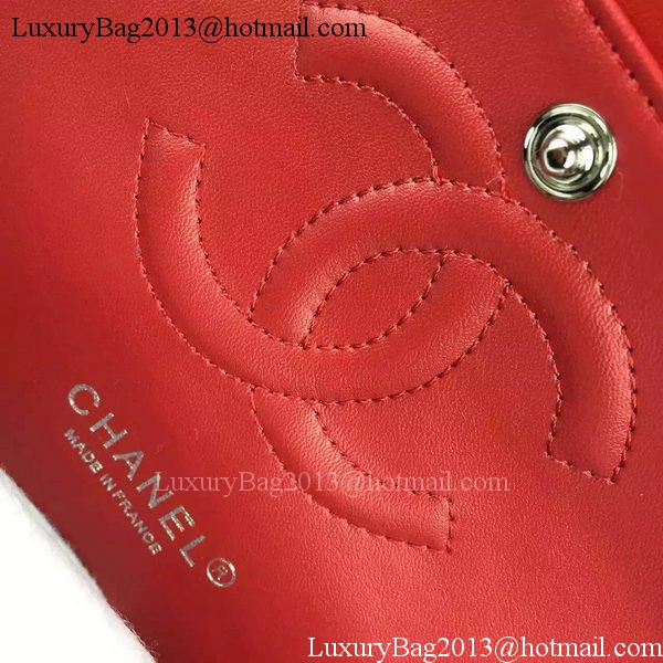 Chanel 2.55 Series Double Flap Bag Red Original Patent Leather CF7024 Silver Chanel 2.55 Series Double Flap Bag Red Original Patent Leather CF7024 Silver