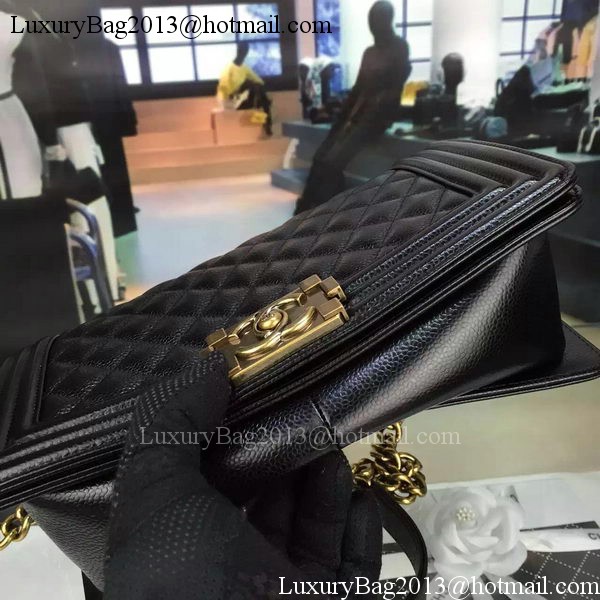 Chanel Boy Flap Shoulder Bag Black Original Calfskin Leather A8708 Bronze Chanel Boy Flap Shoulder Bag Black Original Calfskin Leather A8708 Bronze