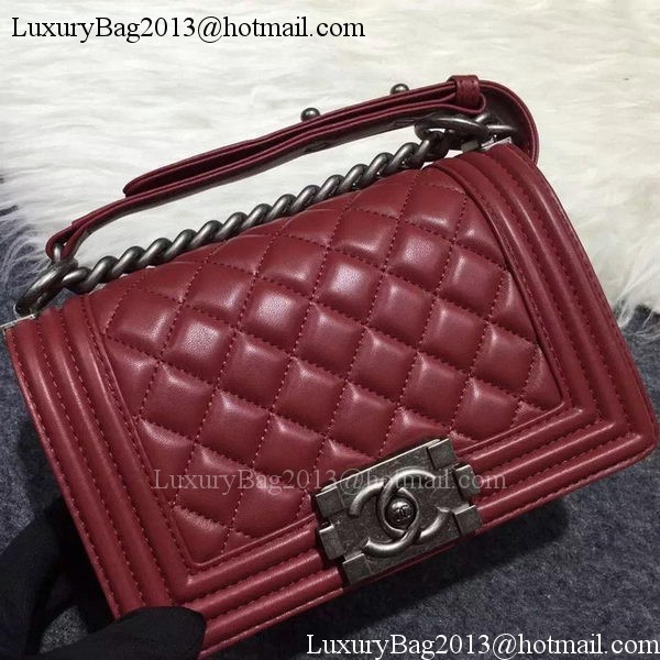 Chanel Boy Flap Shoulder Bag Burgundy Original Sheepskin Leather A67085 Silver Chanel Boy Flap Shoulder Bag Burgundy Original Sheepskin Leather A67085 Silver