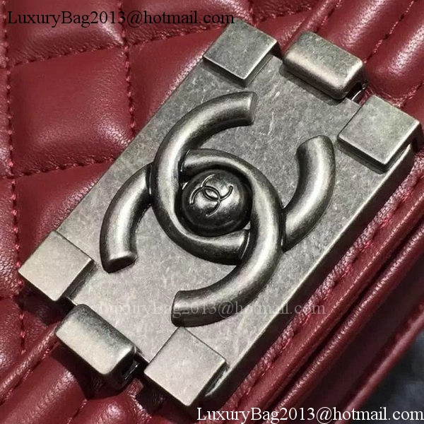 Chanel Boy Flap Shoulder Bag Burgundy Original Sheepskin Leather A67085 Silver Chanel Boy Flap Shoulder Bag Burgundy Original Sheepskin Leather A67085 Silver