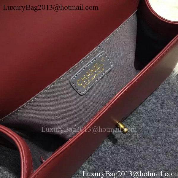 Chanel Boy Flap Shoulder Bag Burgundy Original Sheepskin Leather A67086 Bronze Chanel Boy Flap Shoulder Bag Burgundy Original Sheepskin Leather A67086 Bronze