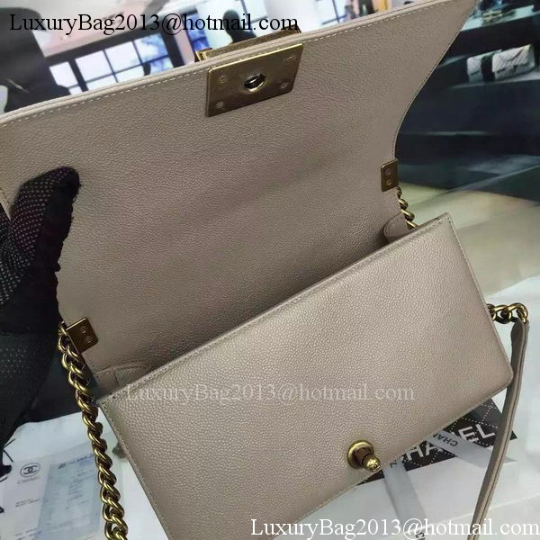 Chanel Boy Flap Shoulder Bag Grey Original Calfskin Leather A8708 Bronze Chanel Boy Flap Shoulder Bag Grey Original Calfskin Leather A8708 Bronze