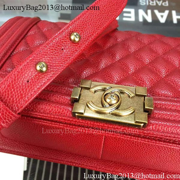 Chanel Boy Flap Shoulder Bag Red Original Calfskin Leather A8708 Bronze Chanel Boy Flap Shoulder Bag Red Original Calfskin Leather A8708 Bronze