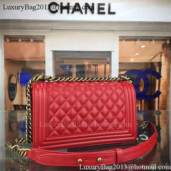 Chanel Boy Flap Shoulder Bag Red Original Calfskin Leather A8708 Bronze Chanel Boy Flap Shoulder Bag Red Original Calfskin Leather A8708 Bronze