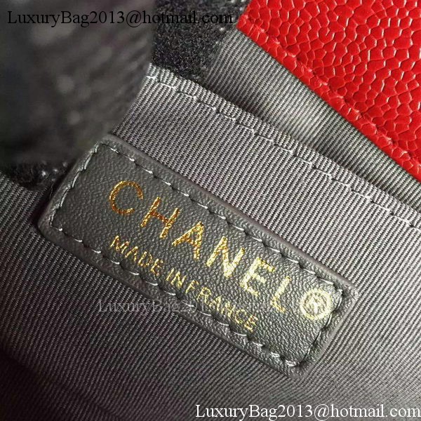 Chanel Boy Flap Shoulder Bag Red Original Calfskin Leather A8708 Bronze Chanel Boy Flap Shoulder Bag Red Original Calfskin Leather A8708 Bronze