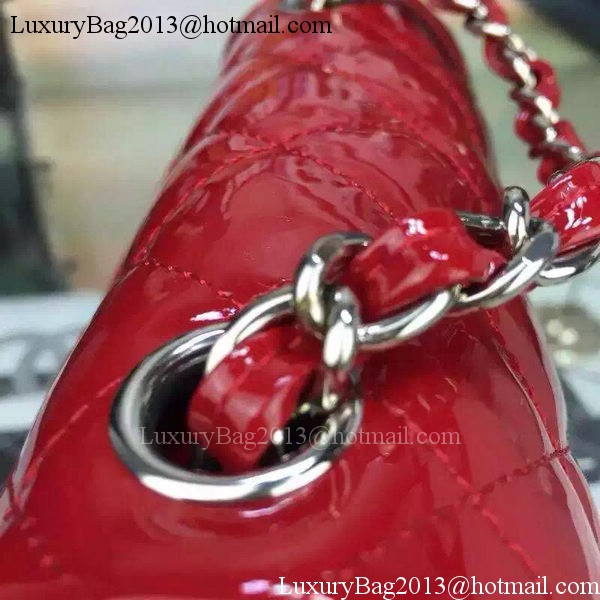 Chanel Classic mini Flap Bag Red Original Patent Leather CF7171 Silver Chanel Classic mini Flap Bag Red Original Patent Leather CF7171 Silver