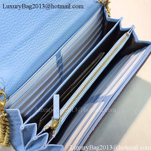 Gucci GG Marmont Leather mini Chain Bag 401232 Blue Gucci GG Marmont Leather mini Chain Bag 401232 Blue