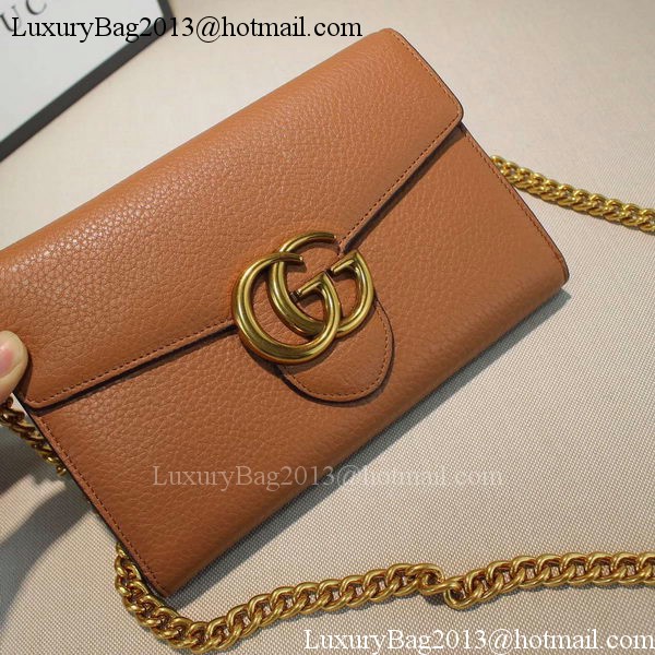 Gucci GG Marmont Leather mini Chain Bag 401232 Wheat Gucci GG Marmont Leather mini Chain Bag 401232 Wheat