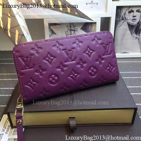 Louis Vuitton Monogram Empreinte Zippy Wallet X60017 Purple Louis Vuitton Monogram Empreinte Zippy Wallet X60017 Purple