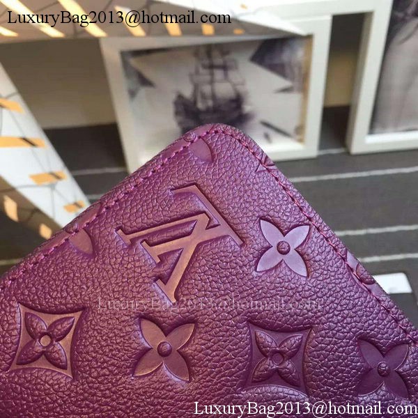 Louis Vuitton Monogram Empreinte Zippy Wallet X60017 Purple Louis Vuitton Monogram Empreinte Zippy Wallet X60017 Purple