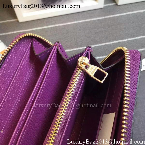 Louis Vuitton Monogram Empreinte Zippy Wallet X60017 Purple Louis Vuitton Monogram Empreinte Zippy Wallet X60017 Purple