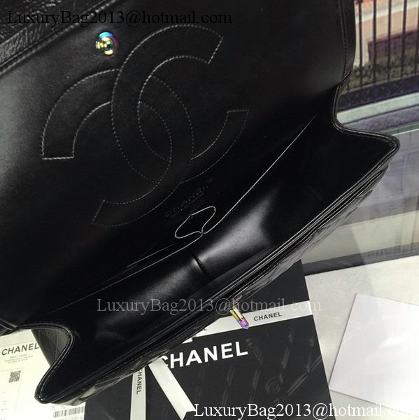 Chanel Classic Flap Bag Original Deerskin Leather A1113 Black Chanel Classic Flap Bag Original Deerskin Leather A1113 Black
