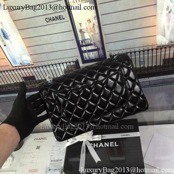 Chanel Classic Flap Bag Original Deerskin Leather A1113 Black Chanel Classic Flap Bag Original Deerskin Leather A1113 Black
