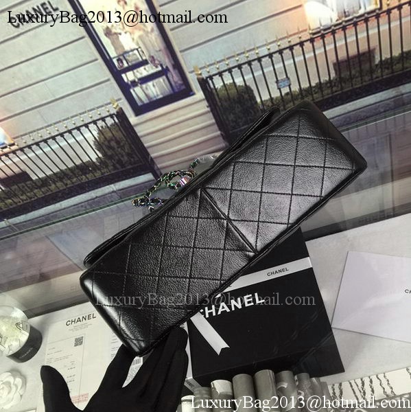 Chanel Classic Flap Bag Original Deerskin Leather A1113 Black Chanel Classic Flap Bag Original Deerskin Leather A1113 Black