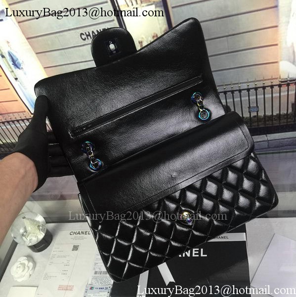 Chanel Classic Flap Bag Original Deerskin Leather A1113 Black Chanel Classic Flap Bag Original Deerskin Leather A1113 Black