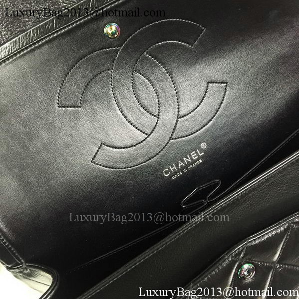 Chanel Classic Flap Bag Original Deerskin Leather A1113 Black Chanel Classic Flap Bag Original Deerskin Leather A1113 Black