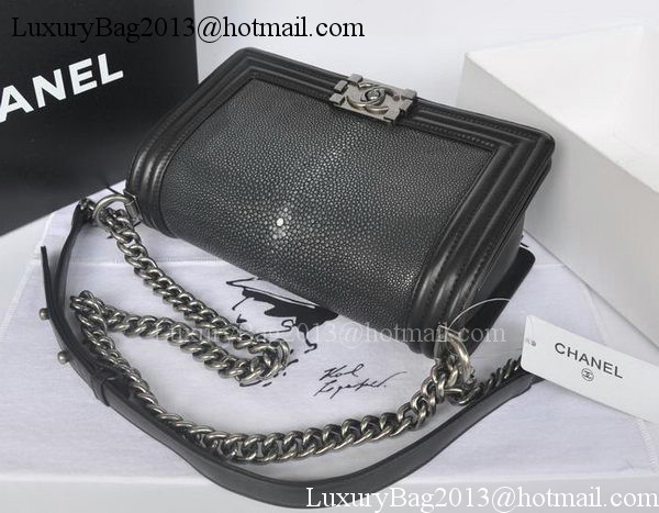 Boy Chanel Flap Shoulder Bag Pearl Leather A66230 Black Boy Chanel Flap Shoulder Bag Pearl Leather A66230 Black
