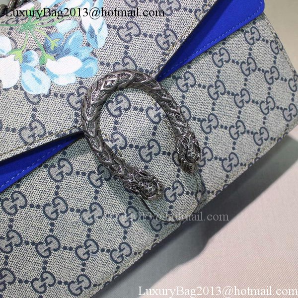 Gucci 400249 Blue Dionysus GG Supreme Canvas Shoulder Bag Gucci 400249 Blue Dionysus GG Supreme Canvas Shoulder Bag