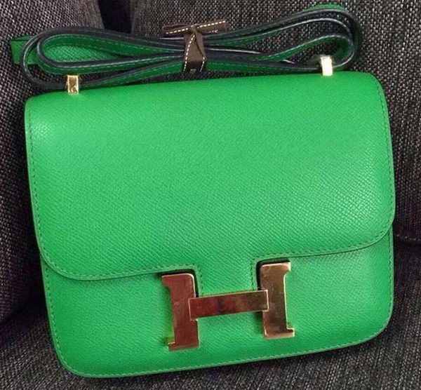 Hermes Constance Bag Calfskin Leather H9999 Light Green