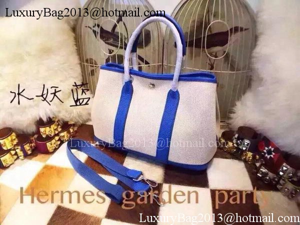 Hermes Garden Party 36cm Tote Bags Canvas HGP1927 Blue Hermes Garden Party 36cm Tote Bags Canvas HGP1927 Blue