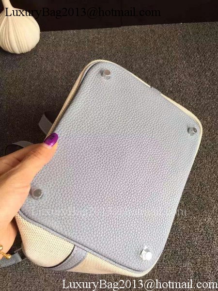 Hermes Picotin Lock 18cm Bag Canvas HPL8618T SkyBlue Hermes Picotin Lock 18cm Bag Canvas HPL8618T SkyBlue