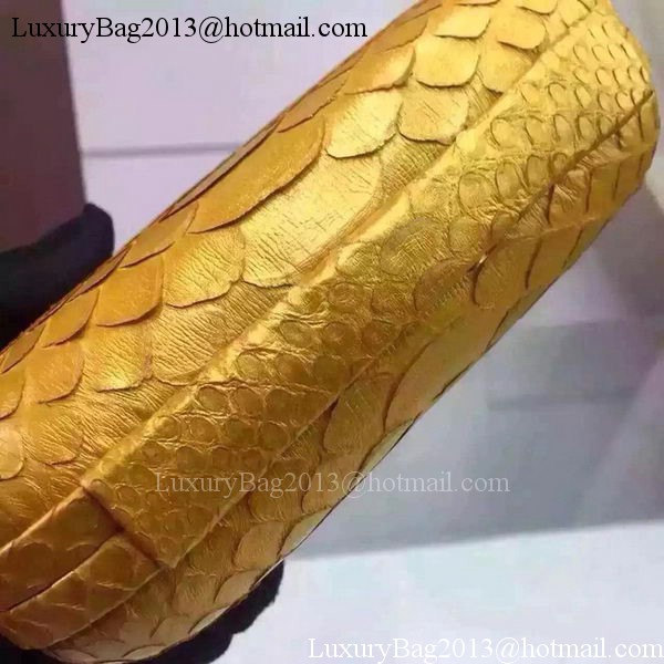 Bottega Veneta Snake Leather Knot Clutch BV8653 Gold Bottega Veneta Snake Leather Knot Clutch BV8653 Gold