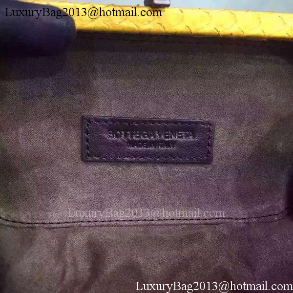 Bottega Veneta Snake Leather Knot Clutch BV8653 Gold Bottega Veneta Snake Leather Knot Clutch BV8653 Gold