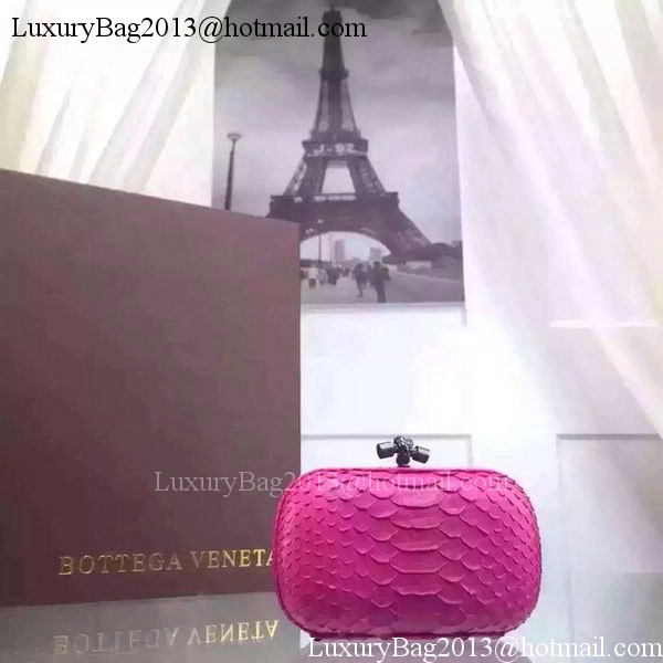 Bottega Veneta Snake Leather Knot Clutch BV8653 Rose Bottega Veneta Snake Leather Knot Clutch BV8653 Rose