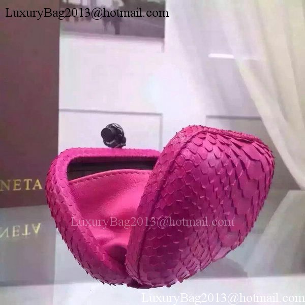 Bottega Veneta Snake Leather Knot Clutch BV8653 Rose Bottega Veneta Snake Leather Knot Clutch BV8653 Rose