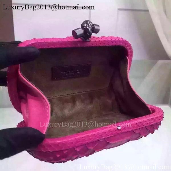 Bottega Veneta Snake Leather Knot Clutch BV8653 Rose Bottega Veneta Snake Leather Knot Clutch BV8653 Rose