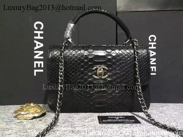 Chanel Classic Top Flap Bag Original Snake Leather A90095 Black Chanel Classic Top Flap Bag Original Snake Leather A90095 Black