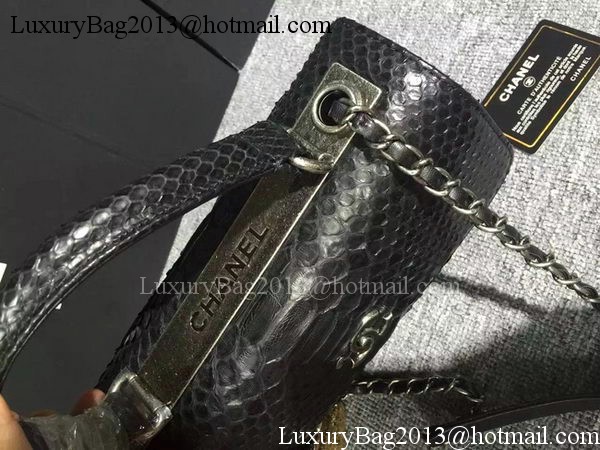 Chanel Classic Top Flap Bag Original Snake Leather A90095 Black Chanel Classic Top Flap Bag Original Snake Leather A90095 Black
