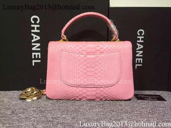 Chanel Classic Top Flap Bag Original Snake Leather A90095 Pink Chanel Classic Top Flap Bag Original Snake Leather A90095 Pink