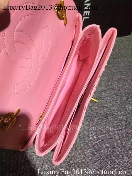 Chanel Classic Top Flap Bag Original Snake Leather A90095 Pink Chanel Classic Top Flap Bag Original Snake Leather A90095 Pink