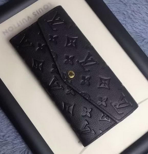 Louis Vuitton Monogram Empreinte WALLET M60565 Black