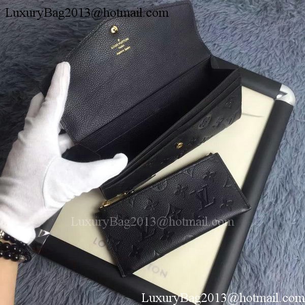 Louis Vuitton Monogram Empreinte WALLET M60565 Black Louis Vuitton Monogram Empreinte WALLET M60565 Black