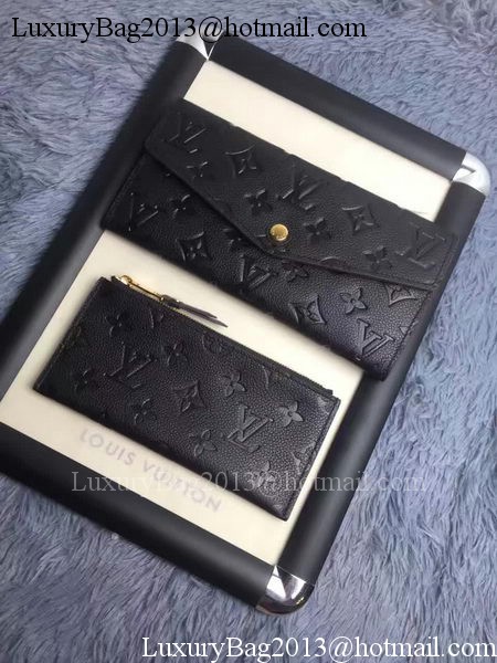 Louis Vuitton Monogram Empreinte WALLET M60565 Black Louis Vuitton Monogram Empreinte WALLET M60565 Black