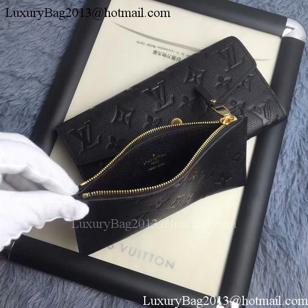 Louis Vuitton Monogram Empreinte WALLET M60565 Black Louis Vuitton Monogram Empreinte WALLET M60565 Black