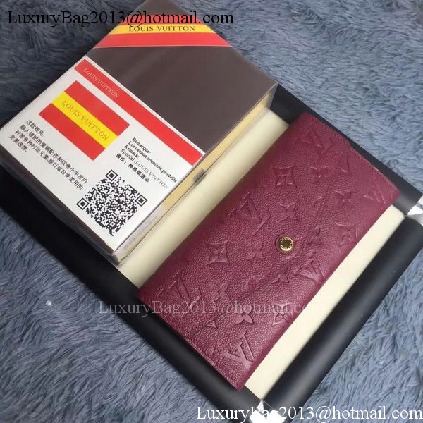Louis Vuitton Monogram Empreinte WALLET M60565 Purple Louis Vuitton Monogram Empreinte WALLET M60565 Purple