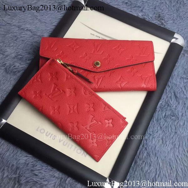 Louis Vuitton Monogram Empreinte WALLET M60565 Red Louis Vuitton Monogram Empreinte WALLET M60565 Red