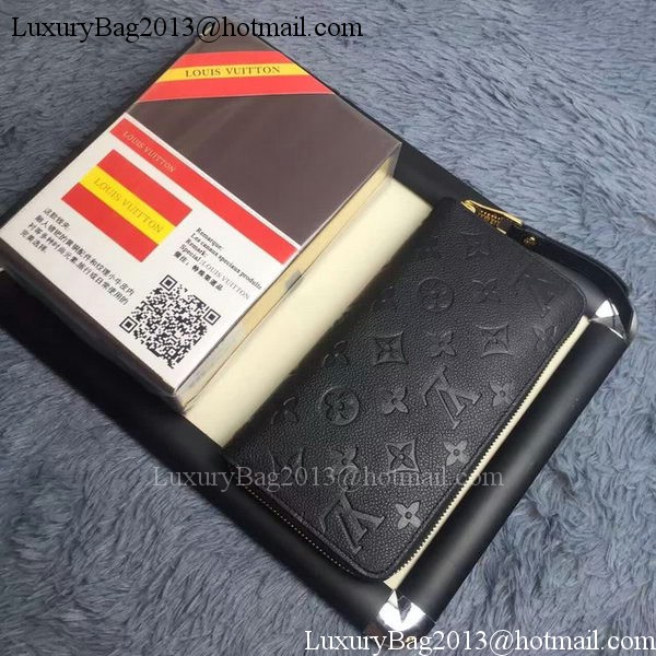 Louis Vuitton Monogram Empreinte ZIPPY WALLET M60571 Black Louis Vuitton Monogram Empreinte ZIPPY WALLET M60571 Black