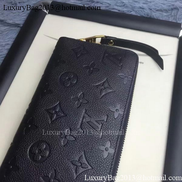 Louis Vuitton Monogram Empreinte ZIPPY WALLET M60571 Black Louis Vuitton Monogram Empreinte ZIPPY WALLET M60571 Black