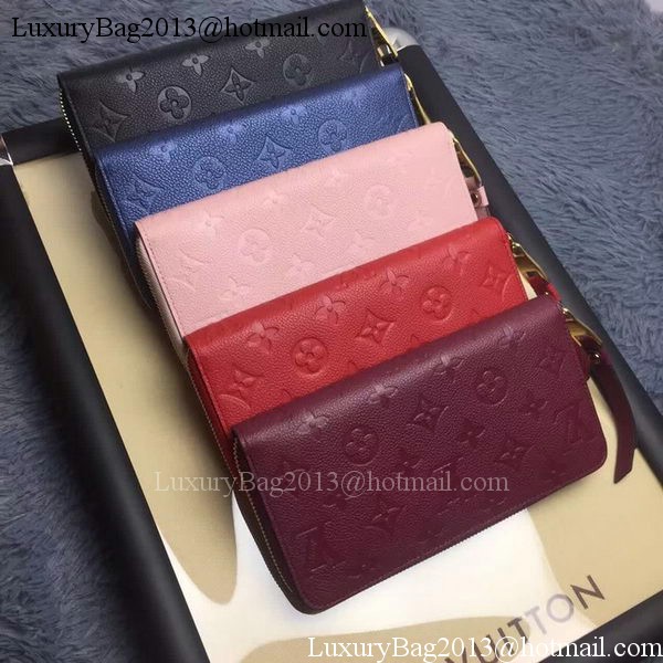 Louis Vuitton Monogram Empreinte ZIPPY WALLET M60571 Purple Louis Vuitton Monogram Empreinte ZIPPY WALLET M60571 Purple