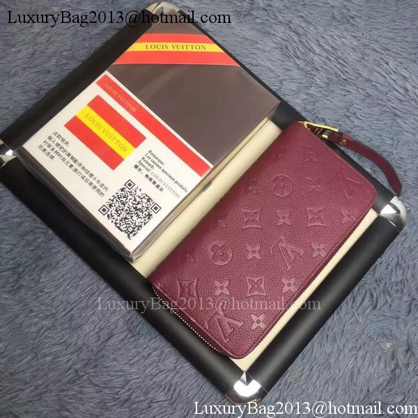 Louis Vuitton Monogram Empreinte ZIPPY WALLET M60571 Purple Louis Vuitton Monogram Empreinte ZIPPY WALLET M60571 Purple