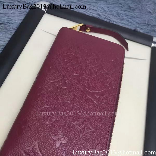Louis Vuitton Monogram Empreinte ZIPPY WALLET M60571 Purple Louis Vuitton Monogram Empreinte ZIPPY WALLET M60571 Purple